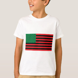 Afrikaanse Amerikaanse vlag - Rood zwart en groen T-shirt