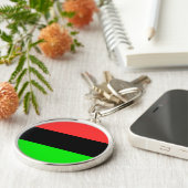 Afrikaanse Amerikaanse vlag Sleutelhanger (Zijkant)