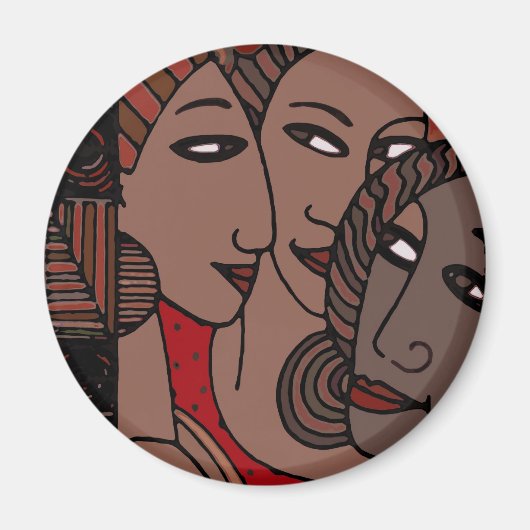 Afrikaanse Amerikaanse vrouwen Magneet (Voorkant)