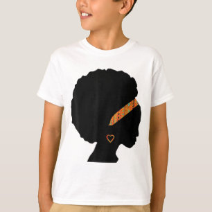 Afrikaanse Amerikaanse Woman Kente Cloth Headband  T-shirt
