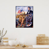 Afrikaanse Amerikaanse WWWI-ZENDEN VAN VRIJE HEUGE Poster (Keuken)