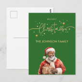 Afrikaanse Amerikaanse zwarte kerstman Briefkaart (Voorkant / Achterkant)