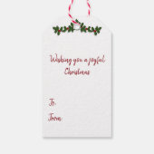 Afrikaanse Amerikaanse zwarte kerstman Cadeaulabel (Achterkant)