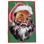 Afrikaanse Amerikaanse zwarte kerstman Medium Cadeauzakje (Voorkant)