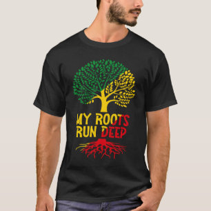 Afrikaanse Amerikaanse zwarte wortels - Zwarte Ges T-shirt