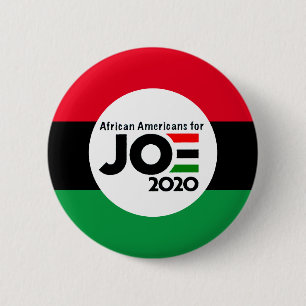 Afrikaanse Amerikanen voor Joe 2020 Ronde Button 5,7 Cm