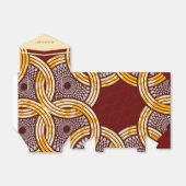 Afrikaanse Ankara Kitenge Gouden Bloemen Bedankdoosjes (Uitgevouwen)
