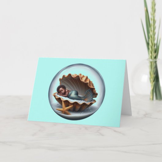 Afrikaanse Baby Zeemeermin Kaart (Voorkant)