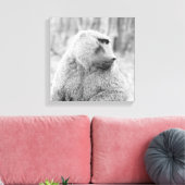 Afrikaanse baviaan canvas afdruk (Insitu (Woonkamer))