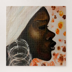 Afrikaanse Beauty Puzzle - Woman Face Painting Legpuzzel