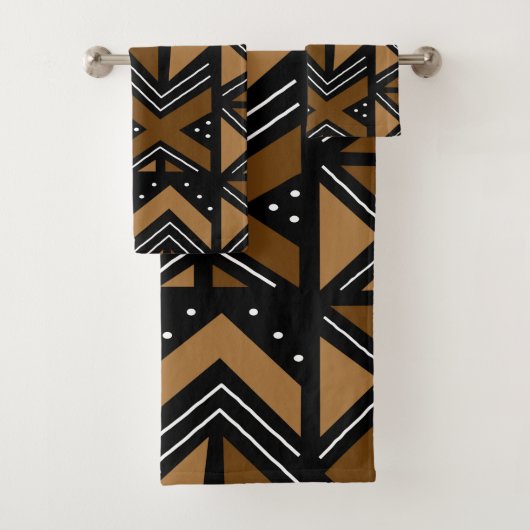 Afrikaanse Bogolaanse stijldoek geïnspireerd handd Bad Handdoek (Insitu)