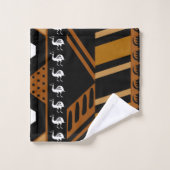 Afrikaanse Bogolan Design Handdoek Set (Wasdoekje)