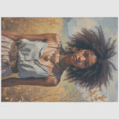 Afrikaanse Boho-vrouw Decoupage Tissuepapier (Voorkant)