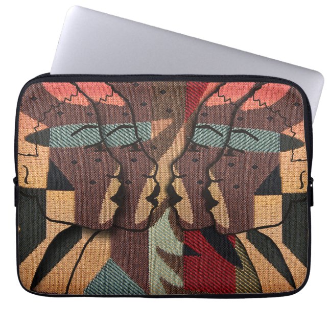 Afrikaanse boomstammen laptop sleeve (Voorkant)