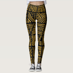 Afrikaanse botsing: etnische stam naadloos. leggings