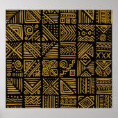 Afrikaanse botsing: etnische stam naadloos. poster (Voorkant)