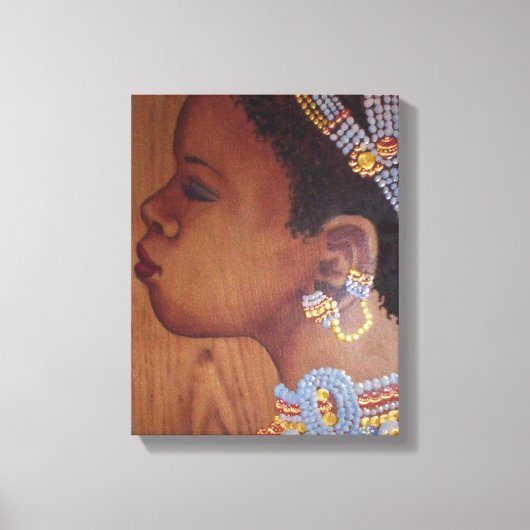 Afrikaanse bruid verpakt canvas afdruk (Voorkant)