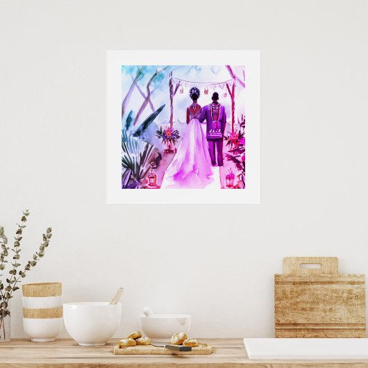 Afrikaanse bruiloft poster (Keuken)