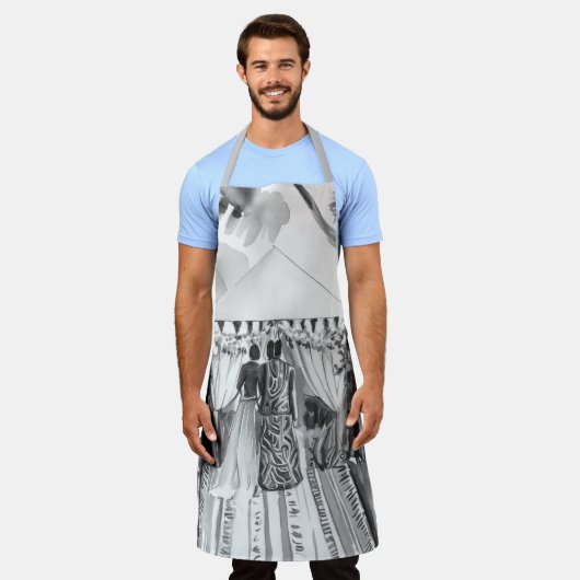 Afrikaanse bruiloft schort (Gedragen)