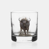 Afrikaanse buffel whisky glas (Achterkant)