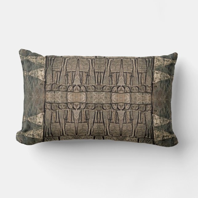 Afrikaanse carving Lumbar Pillow Kussen (Voorkant)
