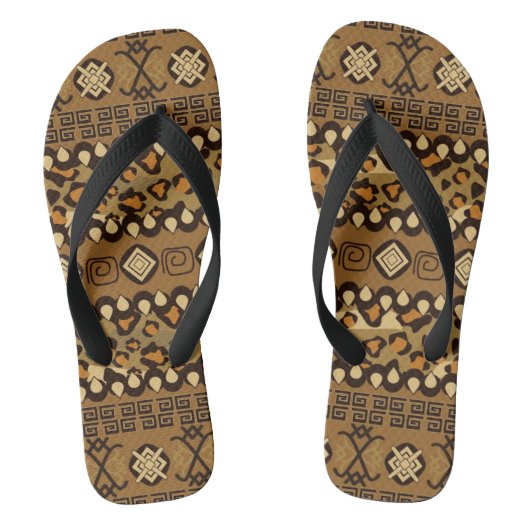 Afrikaanse cheetah huidpatroon 2 teenslippers (Voetbed)