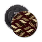 Afrikaanse cheetah-huidpatroon button flesopener (Voorkant)