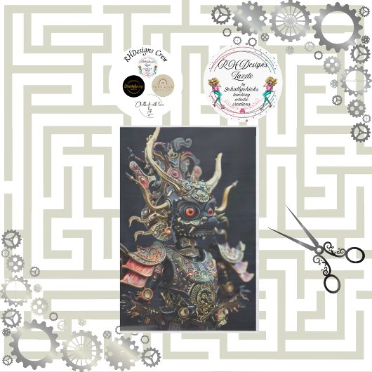 Afrikaanse Chief Robotic decoupage Tissuepapier