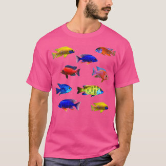 Afrikaanse cichlids Peacock Cichlid Haps Aquarium  T-shirt