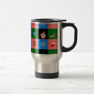 afrikaanse colorblock santa claus reisbeker