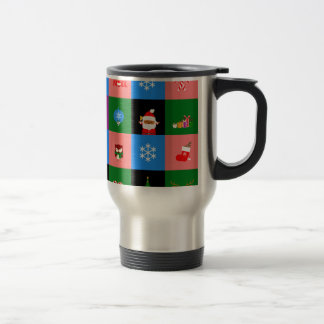 afrikaanse colorblock santa claus reisbeker