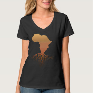 Afrikaanse continent wortels Afrikaanse trots zwar T-shirt