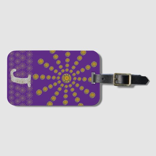 Afrikaanse Cool Zonnebloem Polka Dot Art Print Des Bagagelabel (Voorkant (horizontaal))