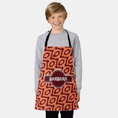 Afrikaanse Cream Chocolade Minimal Patroon Schort (Gedragen)