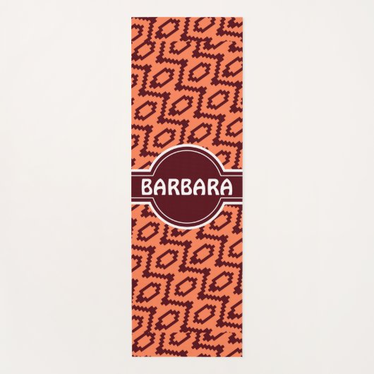 Afrikaanse Cream Chocolade Minimal Patroon Yogamat (Voorkant)