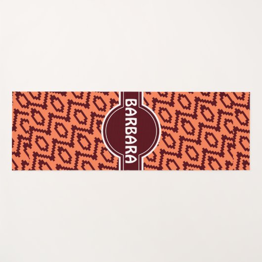 Afrikaanse Cream Chocolade Minimal Patroon Yogamat (Voorkant (horizontaal))