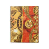 Afrikaanse Culturele Kunst: Rijke Gouden Rood Desi Notitieblok (Gedraaid)