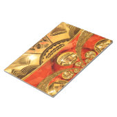 Afrikaanse Culturele Kunst: Rijke Gouden Rood Desi Notitieblok (Schuin)