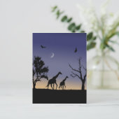 Afrikaanse dageraad - giraffes briefkaart (Staand voorkant)