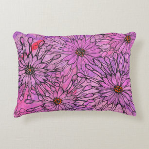 Afrikaanse Daisy Cape Daisies Pink Flowers Floral Accent Kussen