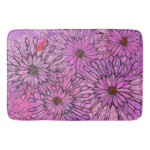 Afrikaanse Daisy Cape Daisies Pink Flowers Floral  Badmat