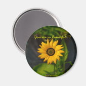 Afrikaanse Daisy-Circle Magnet Magneet (Voorkant / Achterkant)