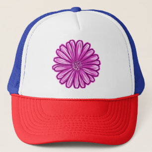 Afrikaanse Daisy Flower, realistische illustratie Trucker Pet