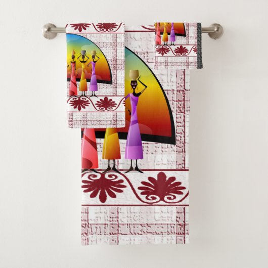 Afrikaanse dames zwarte handdoekjes bad handdoek (Insitu)