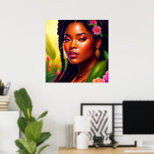 Afrikaanse dameskunst poster (Thuiskantoor)