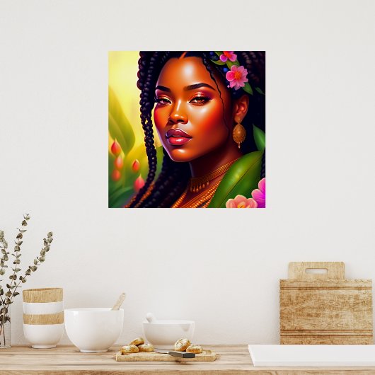 Afrikaanse dameskunst poster (Keuken)