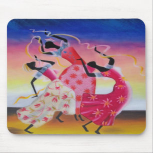 Afrikaanse dansende vrouw Mousepad Muismat