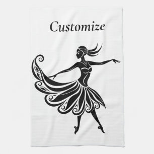 Afrikaanse Danser Silhouet Kunst Thunder_Thunder_C Theedoek