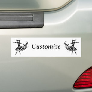 Afrikaanse danser Silhouette Art Thunder_Thunder_C Bumpersticker