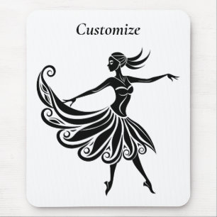 Afrikaanse danser Silhouette Kunst Thunder_Thunder Muismat